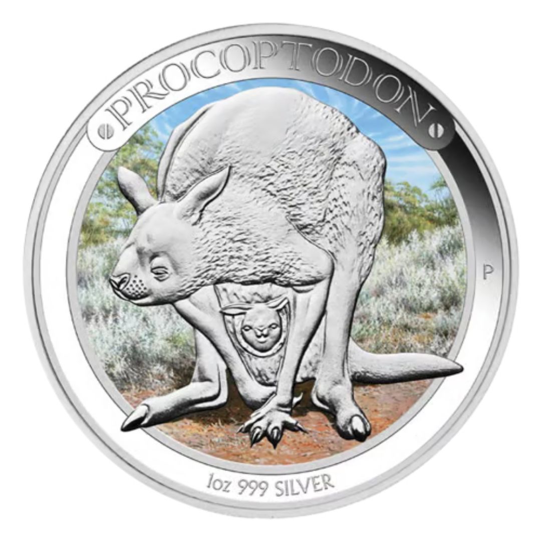 1 oz 2013 Megafauna Series Procoptodon Silver Coin - Perth Mint