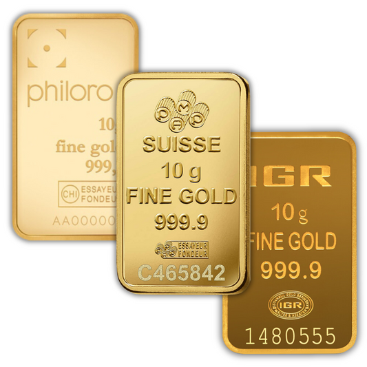 10 Gram Gold Bar/Coin/Round - Assorted Mint - .9999 Au