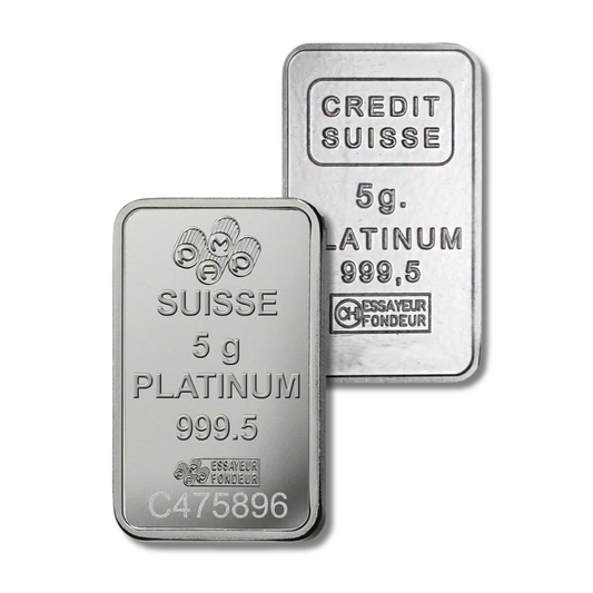 5 g Platinum Bar - Preowned - Assorted Mint - 5 g Platinum Bar - .9995 Pt