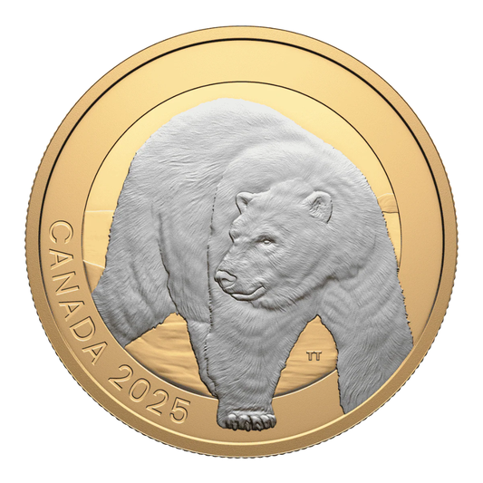2025 $20 Animal Portraits: Polar Bear - Pure Silver Coin