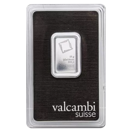 10 g Platinum Bar - Valcambi Suisse - .9995 Pt