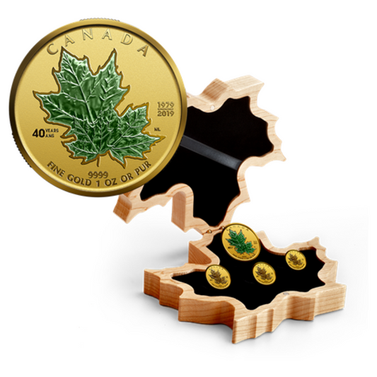 Pure Gold Fractional Set - 40th Anniversary of the Gold Maple Leaf - Mintage: 600 (2019)