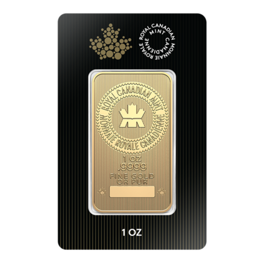 1 oz Gold Bar 2025 - .9999 Au - Royal Canadian Mint