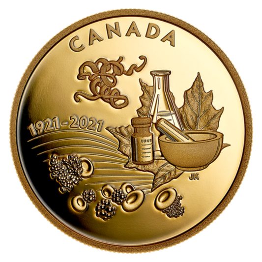 1 oz. Pure Gold Coin - 100th Anniversary of the Discovery of Insulin