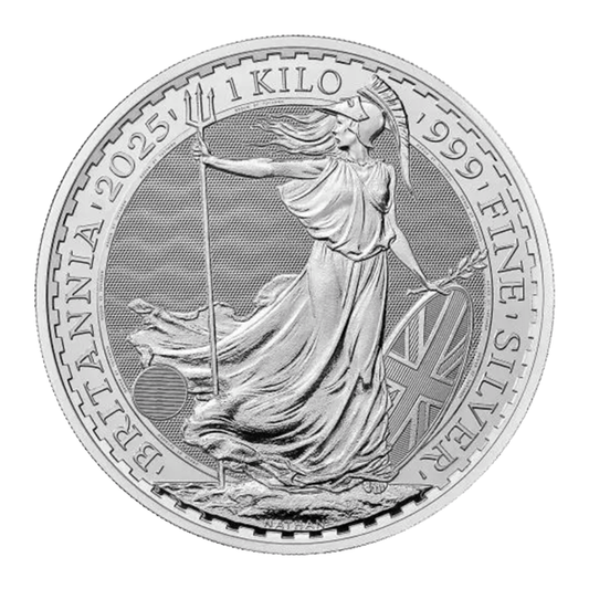 1 Kilogram Silver Coin - 2025 Britannia - Royal Mint .999 Ag