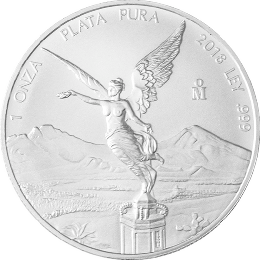 1 oz Silver Coin - Mexican Libertad - Backdated / Pre Owned - Mexican Mint - .999 Ag