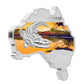 1 oz. Pure Silver Coin - Australian Map Shaped Crocodile (2014)