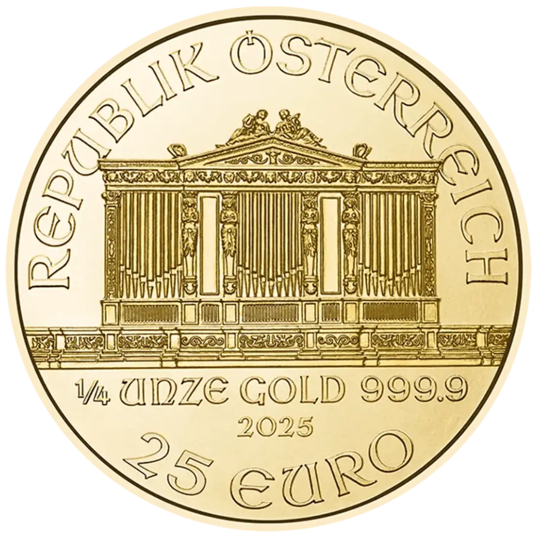 1/4 oz Gold Philharmonic Coin - Random Year - Austrian Mint .9999 Au