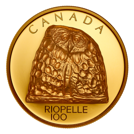 2 oz Pure Gold EHR Coin – Petit hibou by Jean Paul Riopelle - Royal Canadian Mint .9999 Au (275 Mintage)