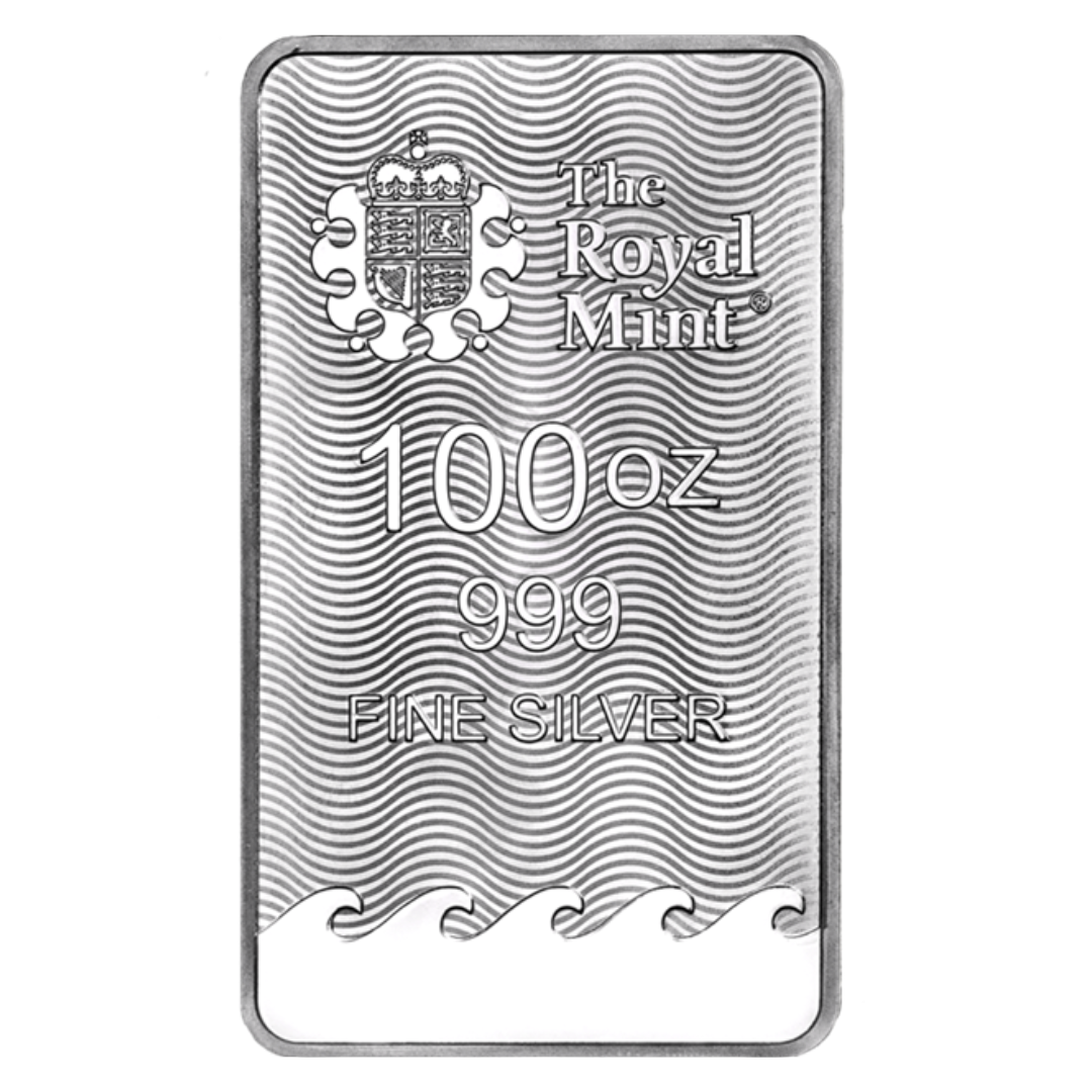 100 oz Silver Britannia Bar - Royal Mint - .999 Ag