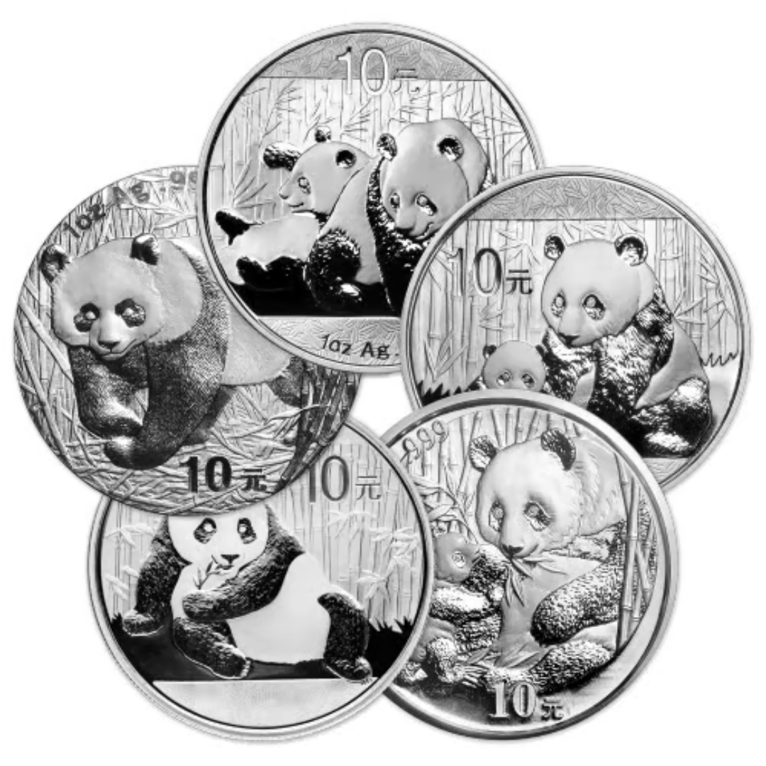 1 oz Silver Panda Coin - Random Year - .999 Ag - China Mint