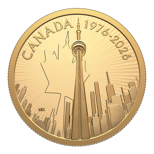 1/2 oz 50th Anniversary of the CN Tower Gold Coin (2026) - No Box, Coin Only