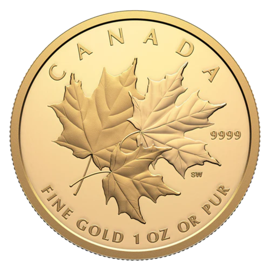 1 oz Pure Gold Coin - Triple Maple - Royal Canadian Mint .9999 Au (Mintage: 600)