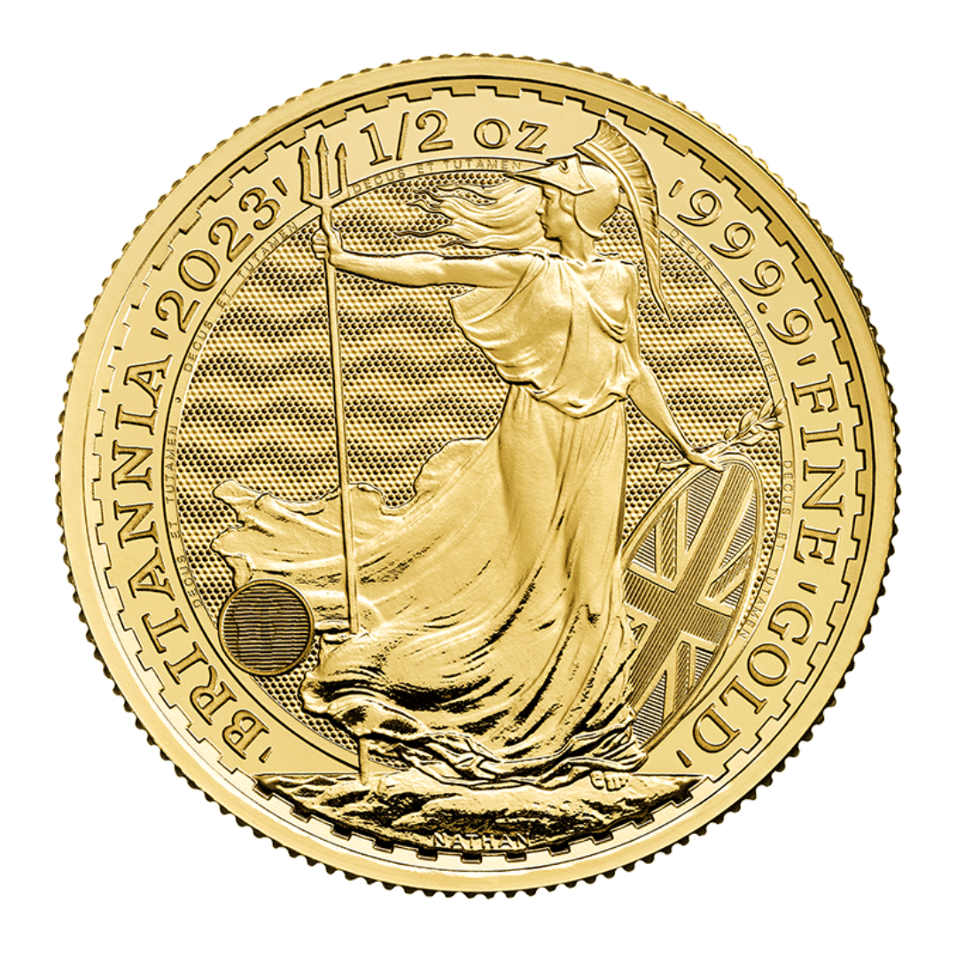 1/2 oz Gold Coin - 2023 Gold Britannia - Royal Mint .9999 Au