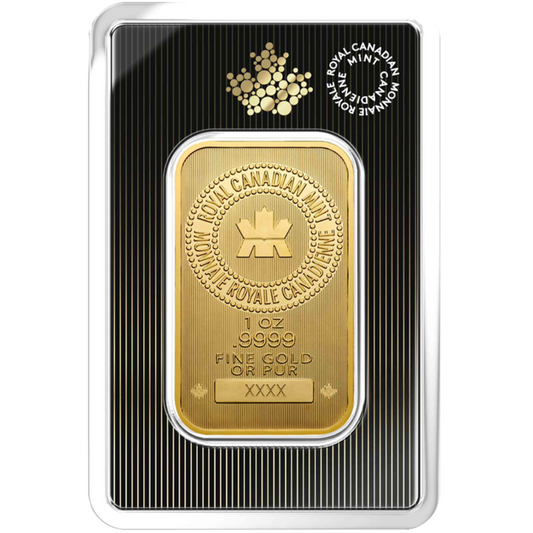 1 oz Gold Bar Random Year - .9999 Au - Royal Canadian Mint