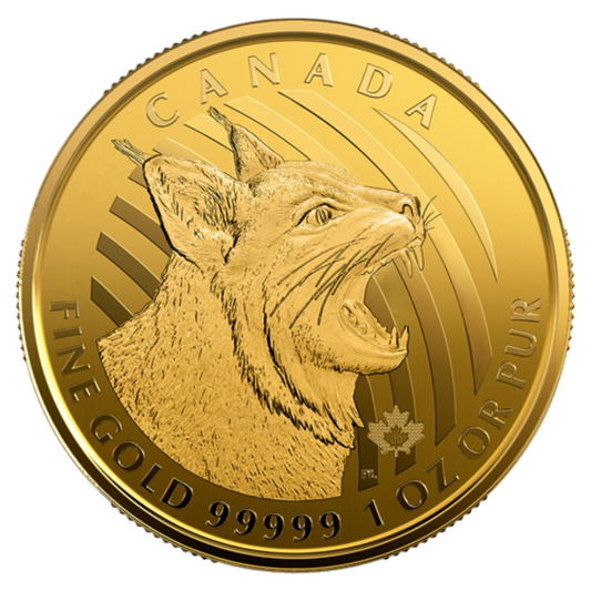 1 oz Gold Coin – 2020“Call Of The Wild” Coin 7: Bobcat - .99999 Au - Royal Canadian Mint