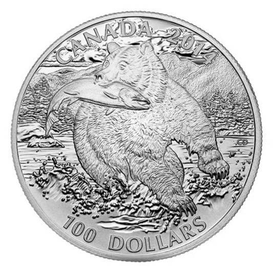 1 oz. Pure Silver Coin – Solitary Titan: The Grizzly (2014)