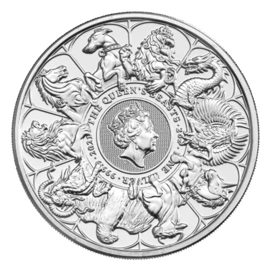 2 oz Silver Coin - Queen's Beasts: Completer Silver Coin - The Royal Mint .9999 Ag