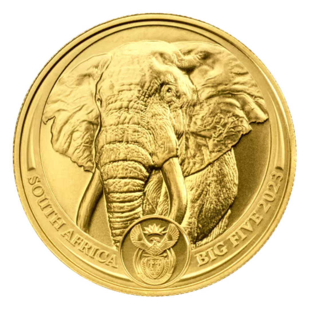1 oz Gold Coin - 2023 Big 5 Series: Elephant - South African Mint - .9999 Au