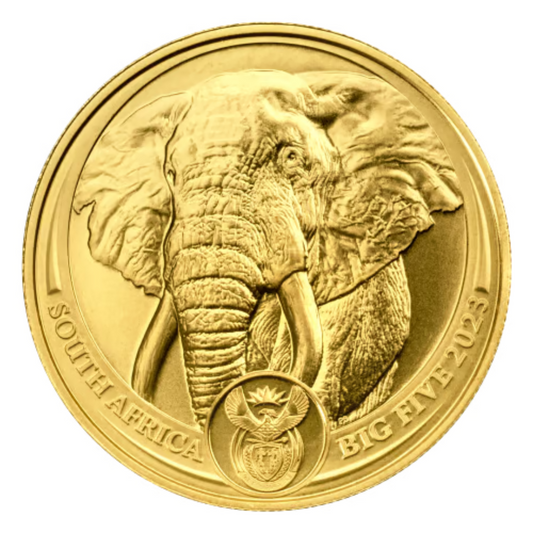 1 oz Gold Coin - 2023 Big 5 Series: Elephant - South African Mint - .9999 Au
