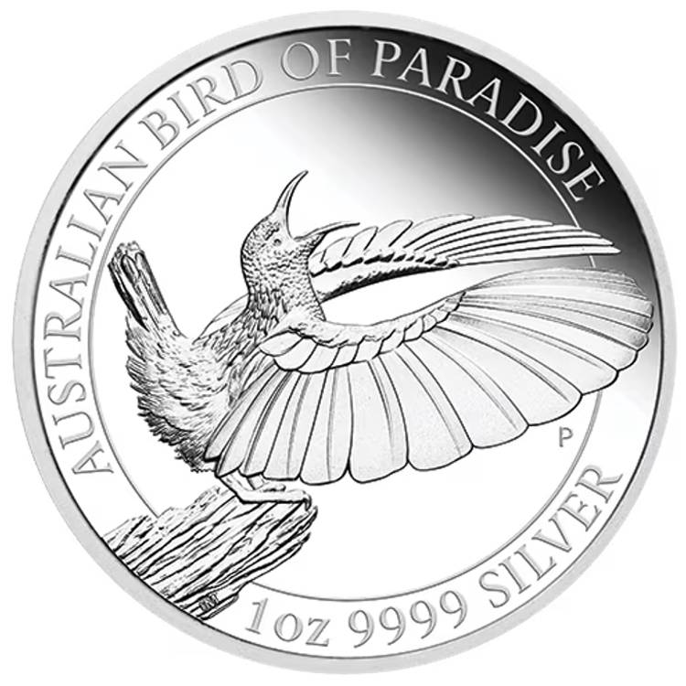 1 oz Australia Bird of Paradise 2019 $1 Silver Proof Coin – Australia – Perth Mint