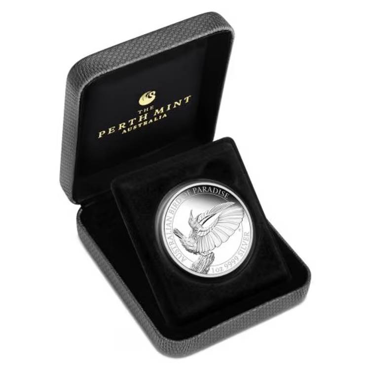 1 oz Australia Bird of Paradise 2019 $1 Silver Proof Coin – Australia – Perth Mint