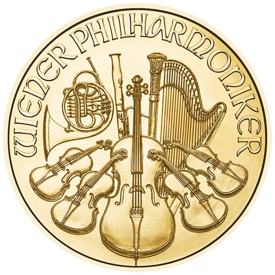 1/4 oz Gold Philharmonic Coin - Random Year - Austrian Mint .9999 Au