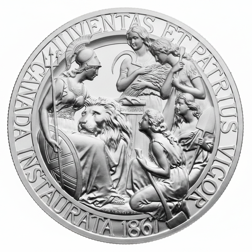 10 oz 2017 $100 The 1867 Confederation - Pure Silver Coin