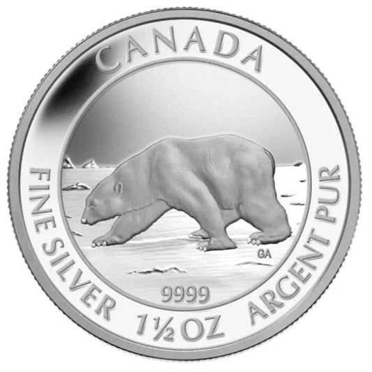 1.5 oz Silver Coin - 2013 Polar Bear - Royal Canadian Mint - RCM .9999 Ag