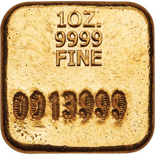 1 oz Gold Button Bar - Perth Mint - .9999 Au