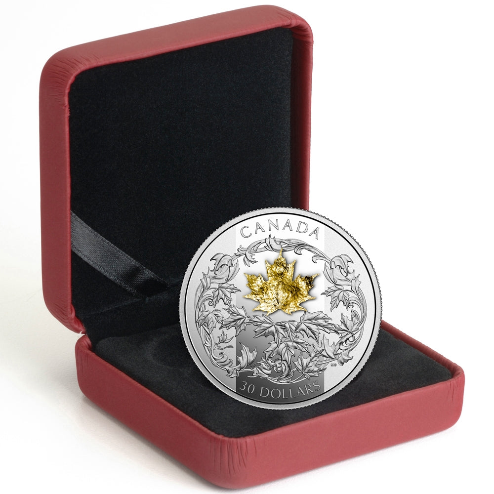 2 oz. Pure Silver Coin - Canada: Golden Maple Leaf - Mintage: 2,750 (2018)