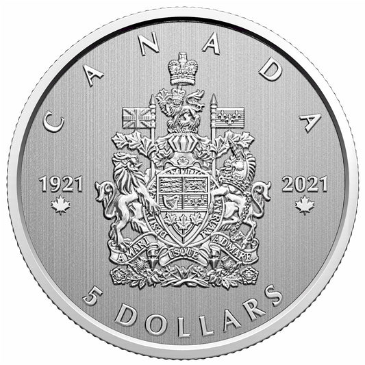 Moments to Hold: 100th Anniversary of the Arms of Canada - 1/4 oz. Pure Silver Coin (2021)