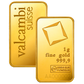 1 g Gold Bar - Valcambi Suisse - Minted - 1g Gold Bar - .9999 Au