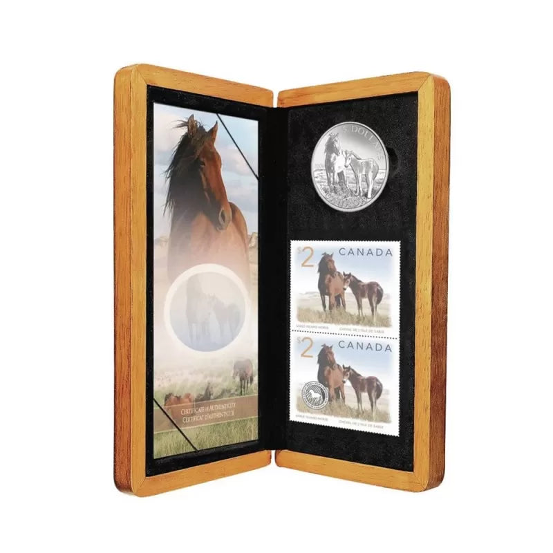 $5 - Sable Island Horse and Foal Silver Coin and Stamp Set (2006)
