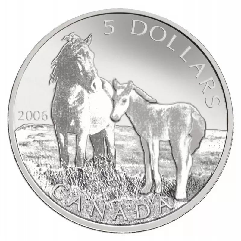 $5 - Sable Island Horse and Foal Silver Coin and Stamp Set (2006)