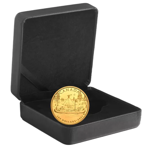 1/2 oz Pure Gold Coin - Early Canadian History: The Fur Trade - Mintage: 1,200 (2021)