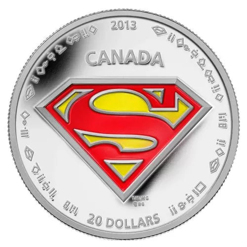 1 oz $20 Fine Silver Coin - Superman™'s S-shield - Mintage: 10,000 (2013)