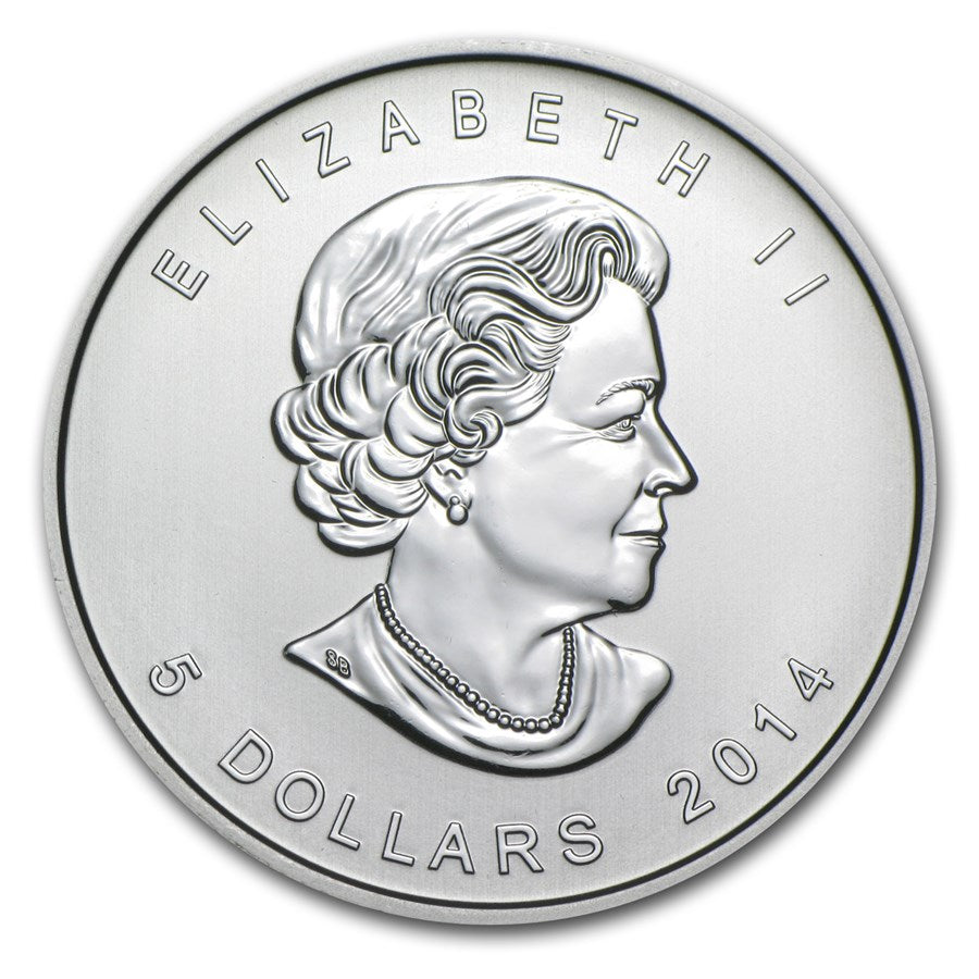 1 oz Silver Maple Leaf Coin - 2014 Bird of Prey Series - Royal Canadian Mint - RCM .9999 Ag