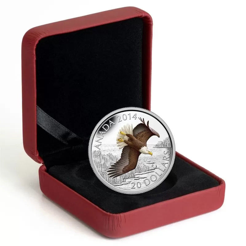 1 oz. Fine Silver Coin - Soaring Bald Eagle - Mintage: 8,500 (2014)