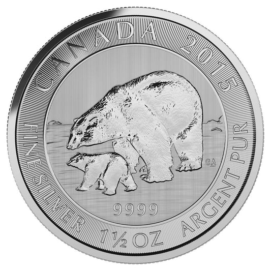1.5 oz Silver Coin - 2016 Polar Bear - Royal Canadian Mint - RCM .9999 Ag