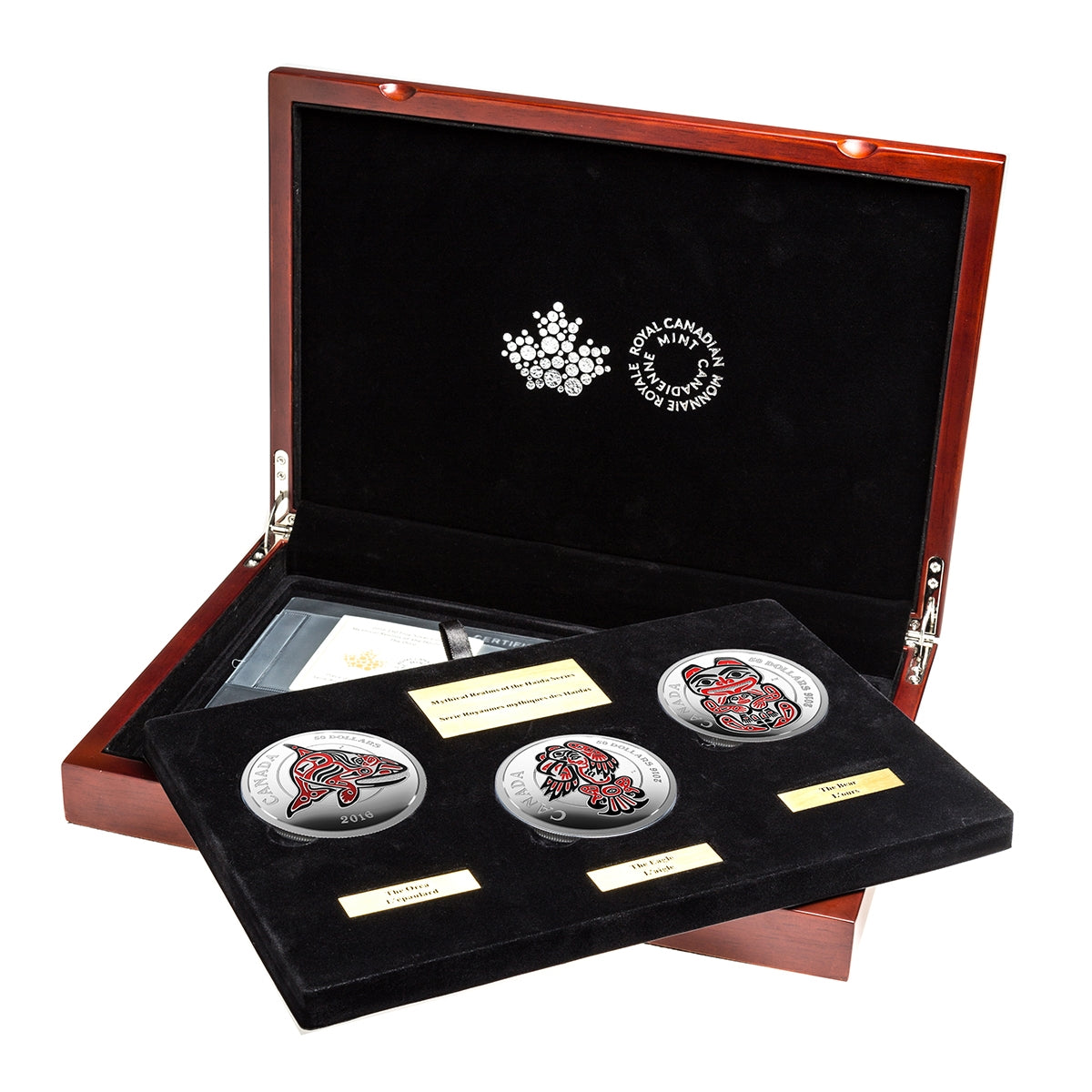 5 oz. Fine Silver 3-Coin Set - Mythical Realms of the Haida Series - Mintage: 1,500 (2016)