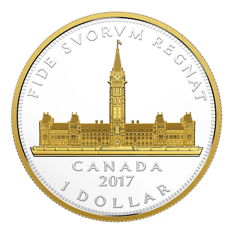 2 oz. Renewed Silver Dollar: Commemorative Royal Visit Parliament Building - Pure Silver $1 Coin (2017)