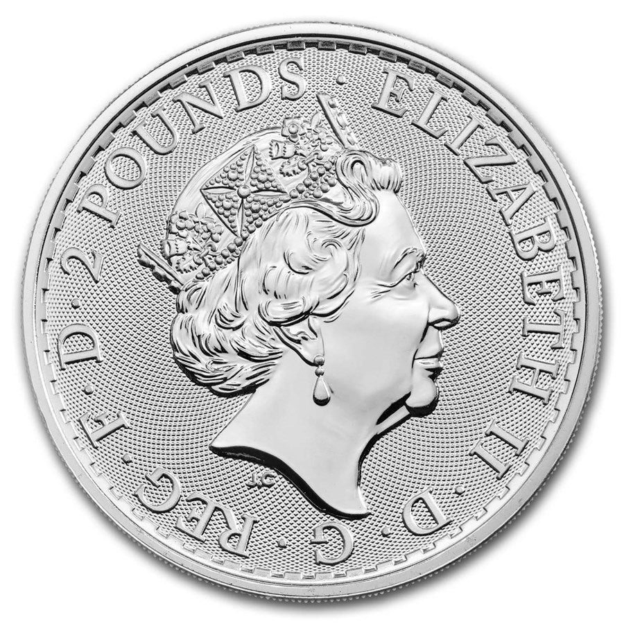 1 oz Silver Britannia Coin - Backdated Random Year - Royal Mint - .999 AG