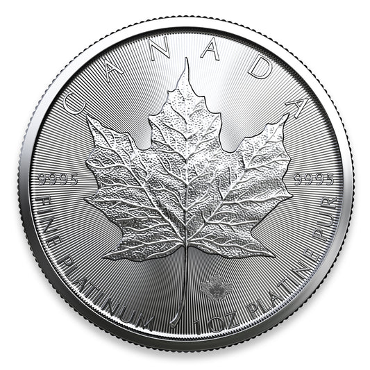1 oz Platinum Maple Coin - Random Year - Royal Canadian Mint - RCM .9995 Pt