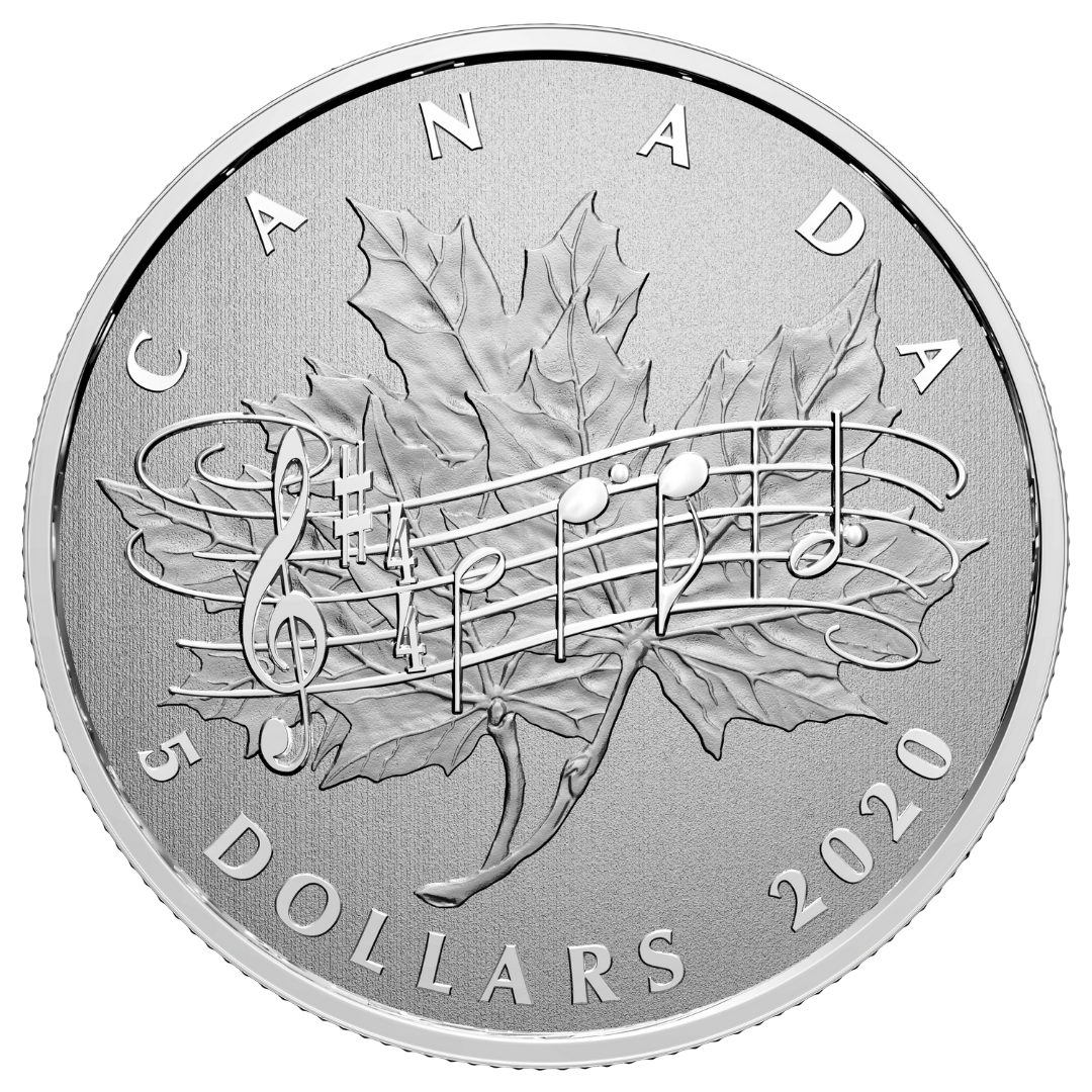 40th Anniversary of The National Anthem - Moments To Hold - 2020 Canada 1/4 oz Pure Silver Coin - Royal Canadian Mint