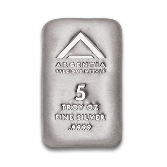 5 oz Silver Bar - Argentia - .999 Ag
