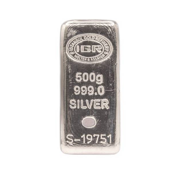 500 gram Silver Bar - Istanbul Gold Refinery - IGR .999 Ag