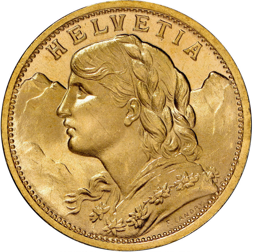20 Francs Gold Coin - Switzerland - Random Year - .900 Au