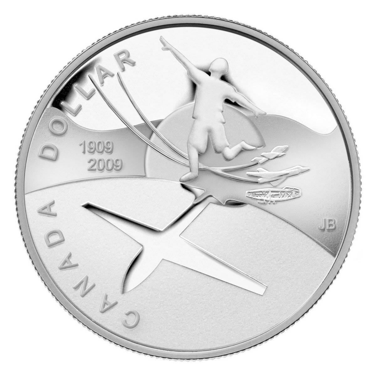 100th Anniversary of Flight in Canada - Proof Sterling Silver Dollar (2009)
