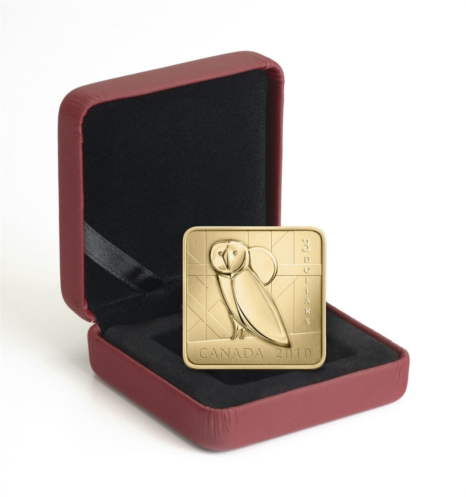 Sterling Silver Gold Plated Coin - Barn Owl (2010)